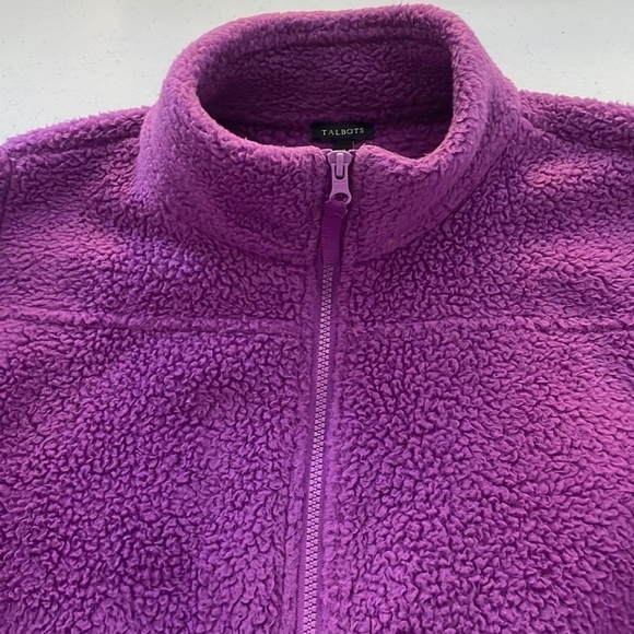 Talbots Purple Sherpa Jacket Size XL - Picture 3 of 6